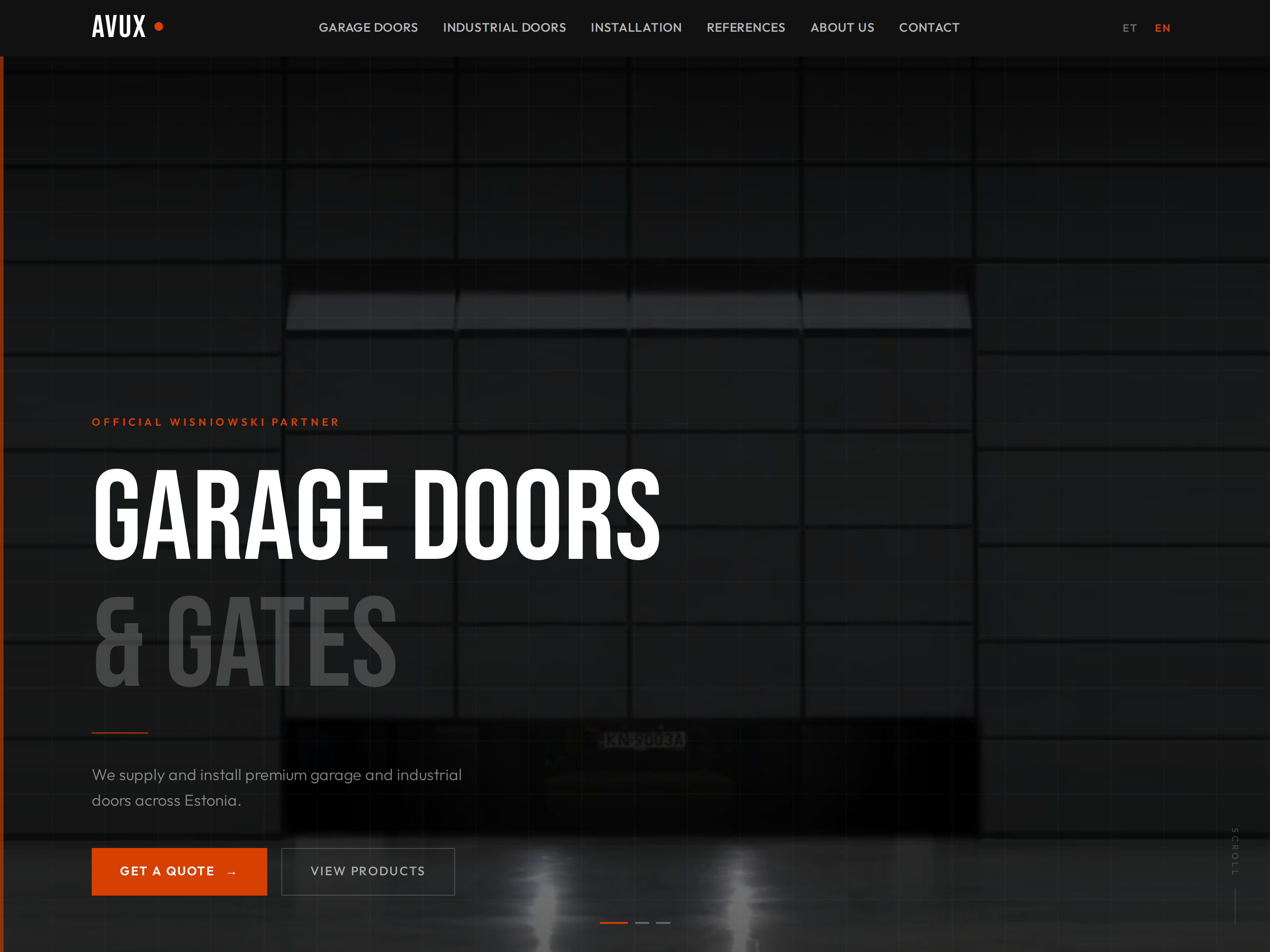 Avux — website for a garage & industrial door specialist